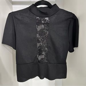Zara Black Lace Blouse